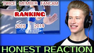 HONEST REACTION to All twice member most watched fancam 2015 – 2019