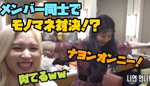 【TWICE】メンバー同士でモノマネ対決が面白すぎた！！［日本語字幕］