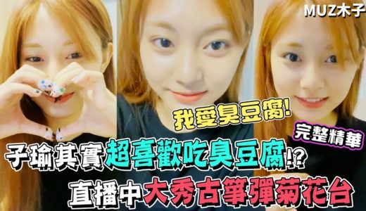 【TWICE】子瑜其實超喜歡吃臭豆腐!? 在直播中大秀古箏技巧彈菊花台！在韓國想學古箏卻找不到地方學