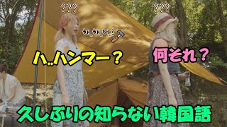 【TWICE】韓国歴8年目のモモとサナでも知らなかったハンモックの韓国語!!