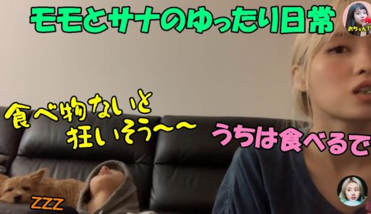 【TWICE】口の中に食べ物が入ってないとサナはおかしくなる!?モモとサナのゆったり日常