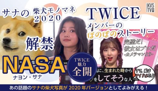 TWICE メンバーのほのぼのストーリー　サナの柴犬モノマネ2020解禁、ナヨンは生まれた時から○○○○だった？　『日本語字幕』