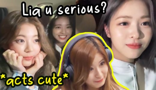 ITZY imitating Twice Sana aegyo w/ drunk Lia