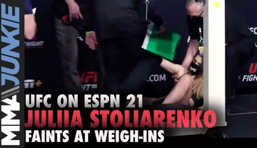 Julija Stoliarenko faints twice at UFC on ESPN 21 weigh-ins