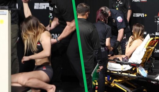 UFC fighter Julija Stoliarenko faints TWICE at weigh-ins; stretchered off