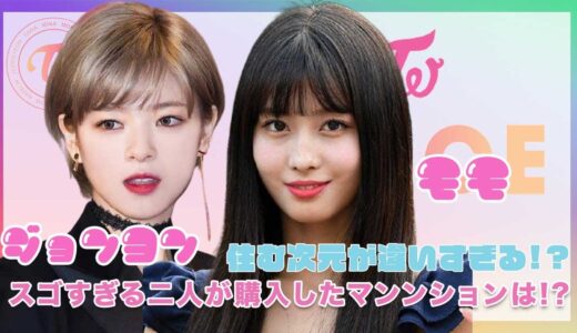 【TWICE モモ&ジョンヨン】まるで住む次元が違う!?スゴすぎるモモ&ジョンヨンが購入した高級マンションとは!?【トゥワイス】