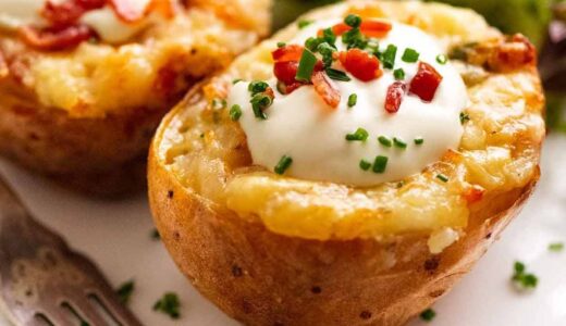 Twice Baked Potatoes (Stuffed Jacket Potatoes)