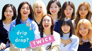 Kpop Girl Group TWICE Reacts to Wild Fashion Trends! | Drip or Drop? | Cosmopolitan