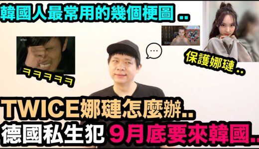 TWICE娜璉怎麼辦..那個德國私生犯9月要來韓國？/韓國人最常用的梗圖！DenQ
