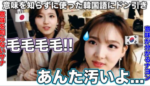 正しい韓国語の意味を知らずに使ったサナにドン引きするナヨン【TWICE/日本語字幕】