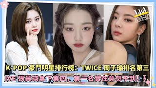 TWICE成員居然是富二代？？K-POP富二代明星排行榜：周子瑜排名第三，IVE張員瑛拿下第四，第一名實在意想不到！！