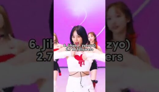 TWICE Instagram follower ranking (whit their username) #twice #instagram