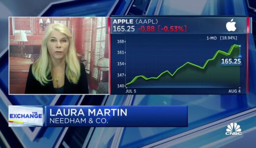 Apple's services revenue has 70% margins, twice that of hardware, says Needham's Laura Marin