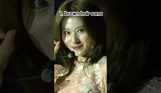 Brown hair sana vs Blonde hair sana #shorts #twice