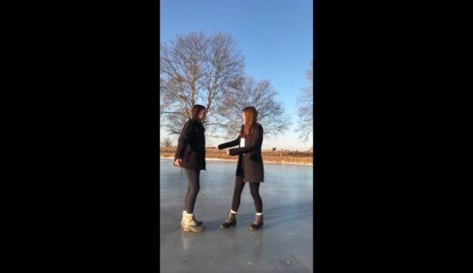Foot popping on ice?! Better think twice! 🧊😂 #funny #AFV#fail #fall #winter
