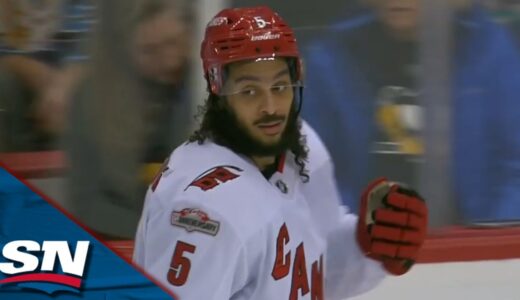 Jalen Chatfield Notches First Career Goal As Hurricanes Score Twice In 17 Seconds Vs. Penguins