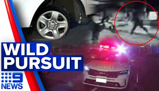 Road spikes deployed twice to end dangerous pursuit in southern Adelaide | 9 News Australia