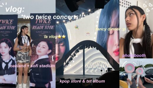 twice 5th world tour in la & oakland 🍭🎧 concert vlog + exploring socal (photobooth, ysabel & acai)