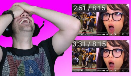 Sssniperwolf reacts to the same clip twice in 1 video