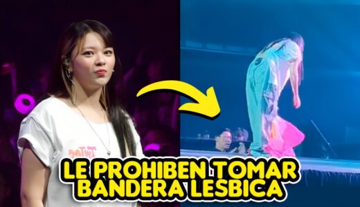PROHIBEN A JEONGYEON DE TWICE TOMAR UNA BANDERA LÉSBICA QUE FANS AVENTARON AL ESCENARIO