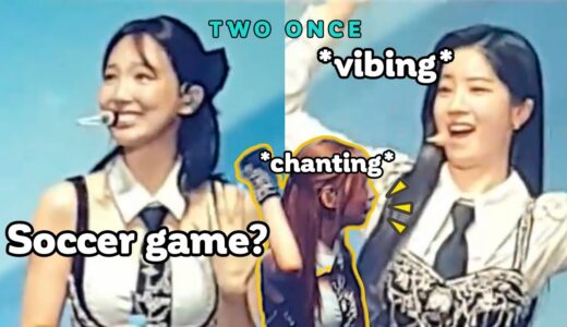 TWICE getting surprised by the local chants in Paris